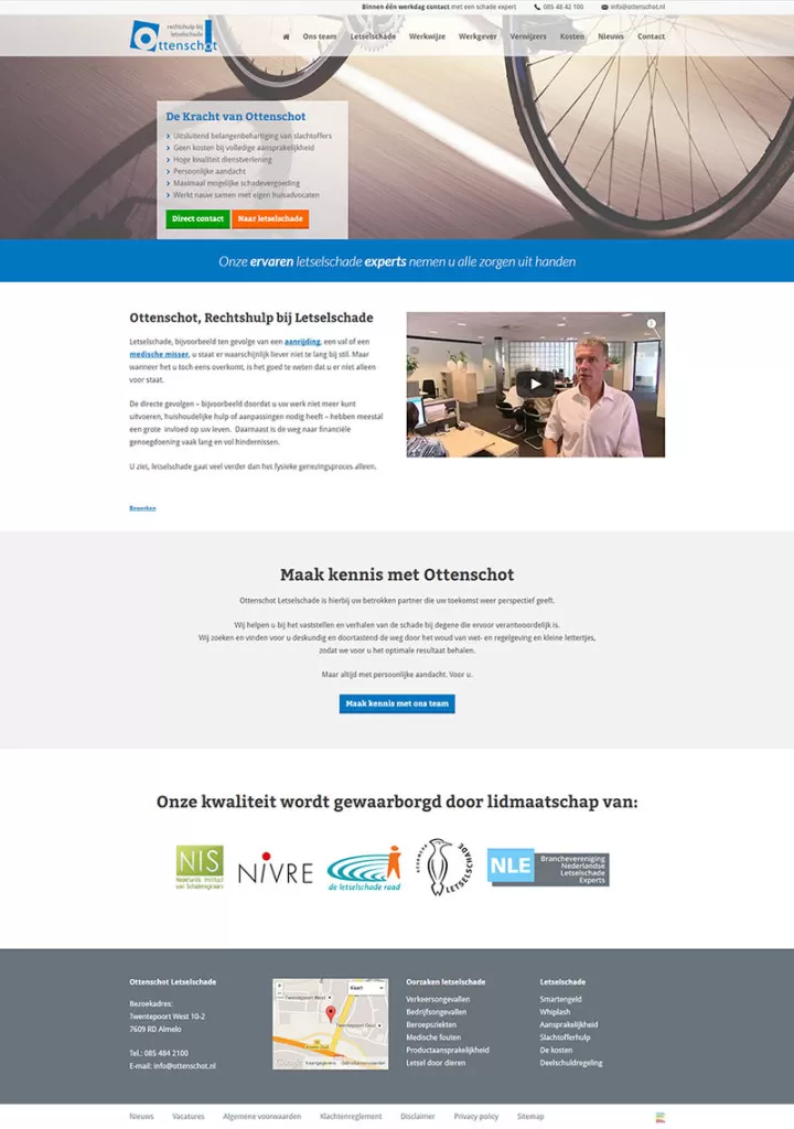 screenshot van website Ottenschot